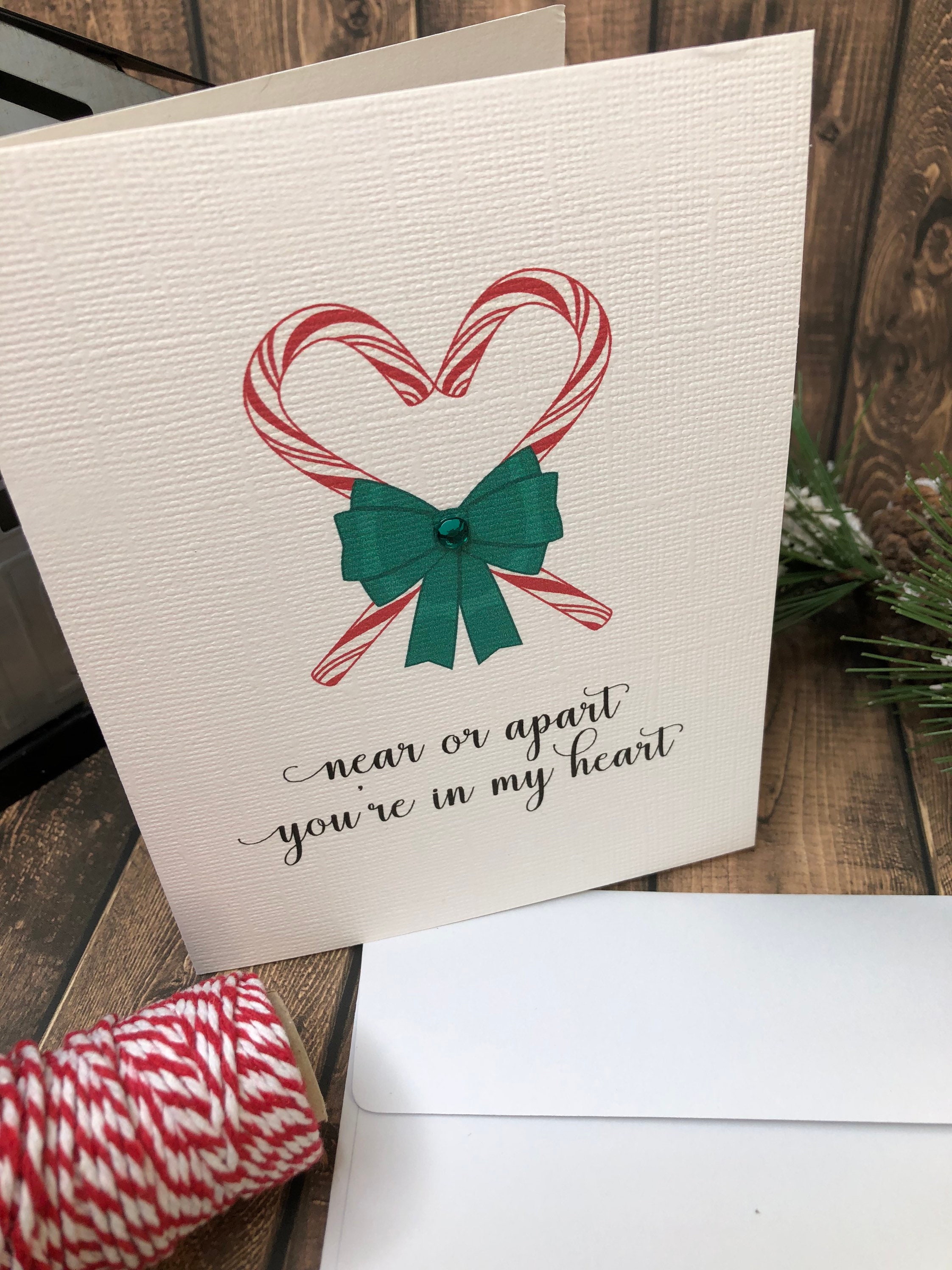 Lost Mitten Christmas Holiday Card, Missing You Christmas Card, Sad Mitten,  I Miss You Holiday Card, Cute Christmas Card 