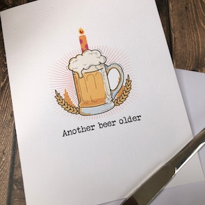 Personalized Beer Birthday Card, Birthday card for Guys, Masculine Birthday Card, Birthday card for husband, boyfriend, Beer Drinker Card