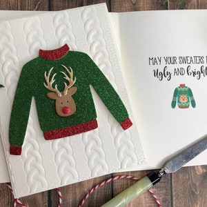 Handmade Ugly Sweater Card, 3-D Ugly Christmas Sweater, Holiday Sweater ...