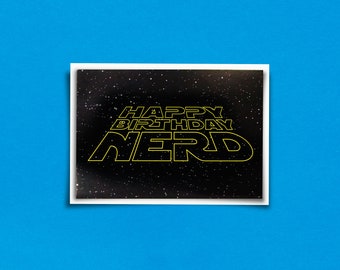 Star Wars inspired Birthday card - Happy Birthday Nerd - A6 Card
