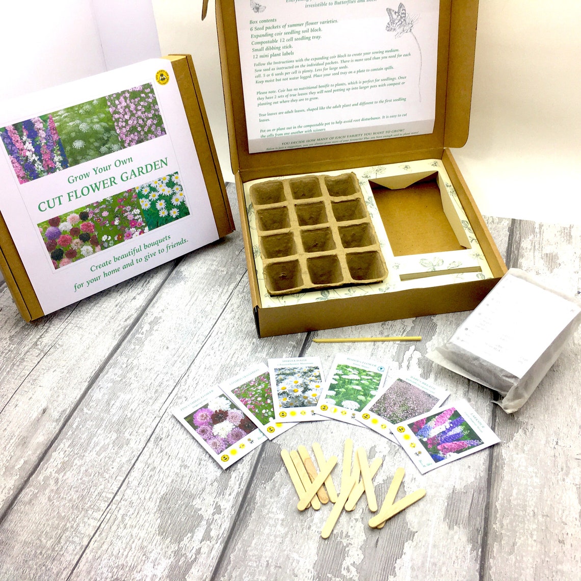 Cut Flower Garden Kit Grow Your Own Bouquet | Etsy