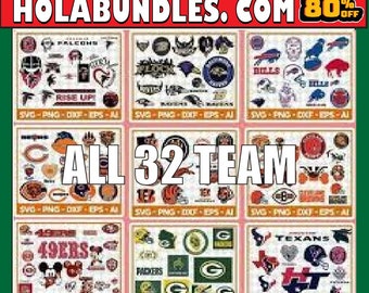 All 32 Team High Quality- Mega Bundle Svg - | Digital File | Download Only | Cricut | Vector| Svg,Pdf,Png