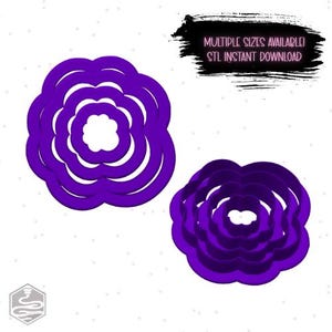 Nested Flower Cookie Cutter STL Digital Download - STL Instant Download for 3D Printing