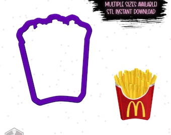Fries Cookie Cutter STL Digital Download - STL Instant Download for 3D Printing