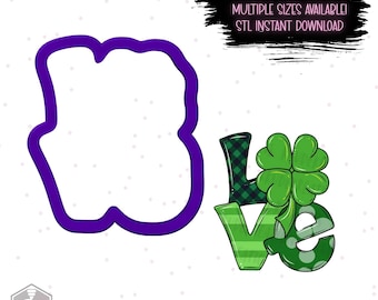 St Patrick&#39;s Day Love Cookie Cutter STL Digital Download - STL Instant Download for 3D Printing