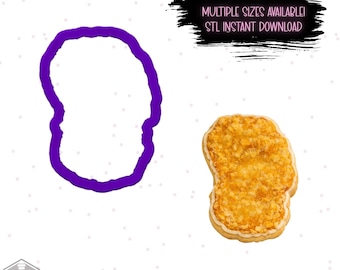 Chicken Nugget Cookie Cutter STL – 5 Sizes, 3D Printing (Digital Download)