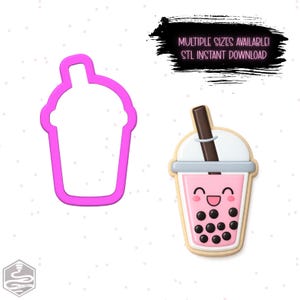 Boba Drink Kakform STL – 5 storlekar, projektorbild (digital nedladdning)