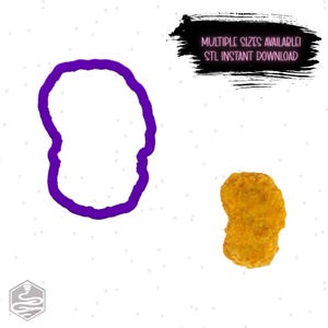 Chicken Nugget Cookie Cutter STL Digital Download - STL Instant Download for 3D Printing