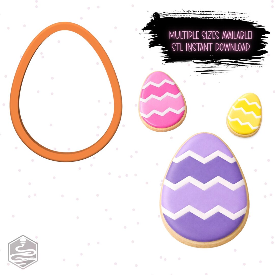 Easter Egg Cookie Cutter STL – 3D Printing Template (digital Download ...
