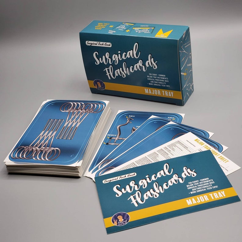 Surgical Tech Flashcards for Major Tray Surgical Instruments Etsy