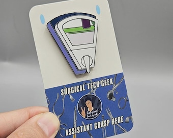 Surgical Tech Enamel Pin: Medical Scrub Accessory - 1.5 inch