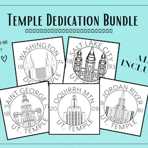LDS Temple Dedication Bundle, Message me for more! svg png pdf