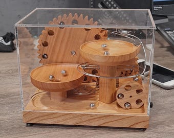 GRAVITY GEARS - Marble Machine - CHERRY /Kinetic Art by Steven Frank/