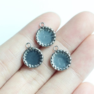 20 Stück Edelstahl 8/10/12mm RundEr Anhänger Rohschmuck mit Lünettenfassung Tablett Cameo Cabochons Zubehör