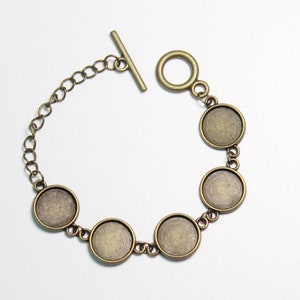 5pcs Alloy antique bronze Bezel bracelet Blanks 8mm 10mm 12mm 14mm 16mm 18mm 20mm 25mm Bezel bracelet Settings Base, bracelet trays
