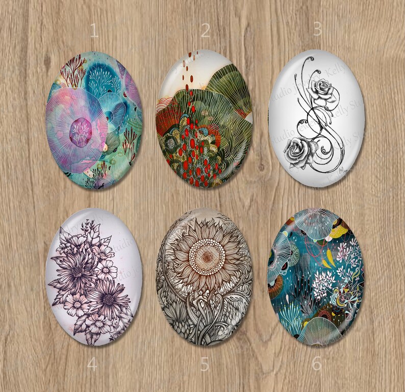 Handmade Photo oval Glass Cabs Cabochons 10x14mm 13x18mm 18x25mm Photo Glass Cabochon 403
