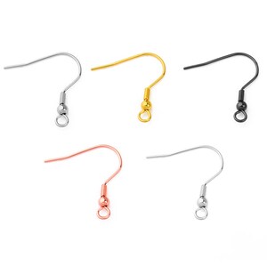 50pcs Inacciaio inossidabile Orecchi Ganci orecchio Orecchini all'ingrosso Orecchini Hypo-Allergenic, Fili dell'orecchio Gioielli fai da te Trova Fornitura