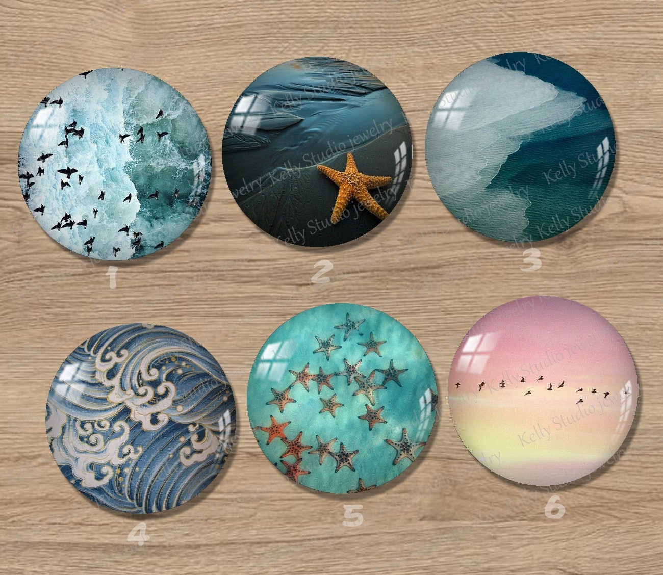 Handmade Photo Glass Cabochon Round cabochons Image Glass | Etsy