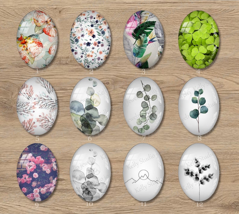 Handmade Photo oval Glass Cabs Cabochons 10x14mm 13x18mm 18x25mm Photo Glass Cabochon 700