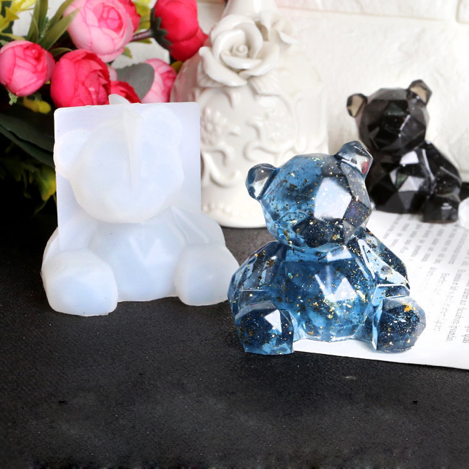 Bear Resin Shell Silicone Mold Bear Mold Epoxy Silicon Etsy UK