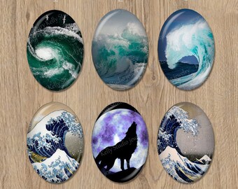 Handmade Photo oval Glass Cabs Cabochons 10x14mm 13x18mm 18x25mm Photo Glass Cabochon -382