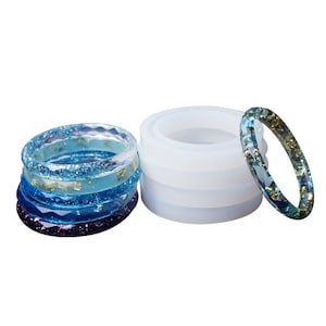 Bangle Silicon Mold,  DIY Jewelry Epoxy Mold, Flexible Resin Mold, Bracelet Gem Mold