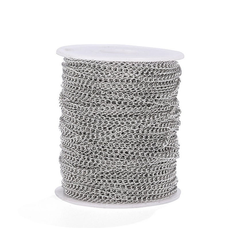 20 inches DIY Jewelry Making 5m Stainless Steel Gold Rose Gold Extender Chain Stainless Steel Tail Chain