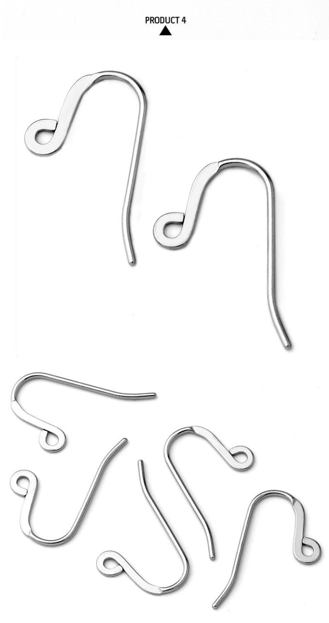 100pcs Stainless Steel Earring Hooks Ear Hook Wholesale Earrings Hypo