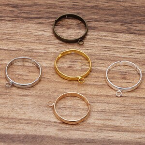 20pcs brass Ring Blanks Bezel Ring Settings, antique bronze, silver, rose gold Ring Base Trays