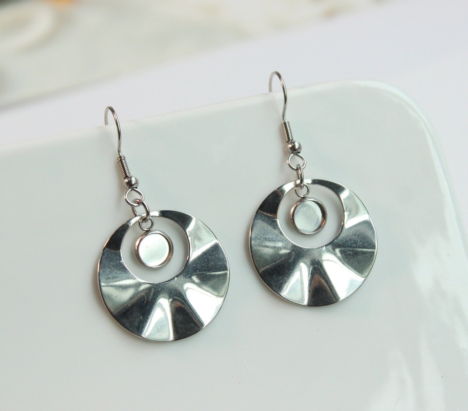 10pcs Stainless Steel Bezel Earring Blanks 8mm 10mm 12mm Etsy