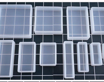 Rectangular pendant Silicon Mold,  Rectangle Resin Mold, Epoxy Silicon Molds, DIY jewelry Silicone Mold, Crystal Epoxy Mould, DIY Epoxy Mold