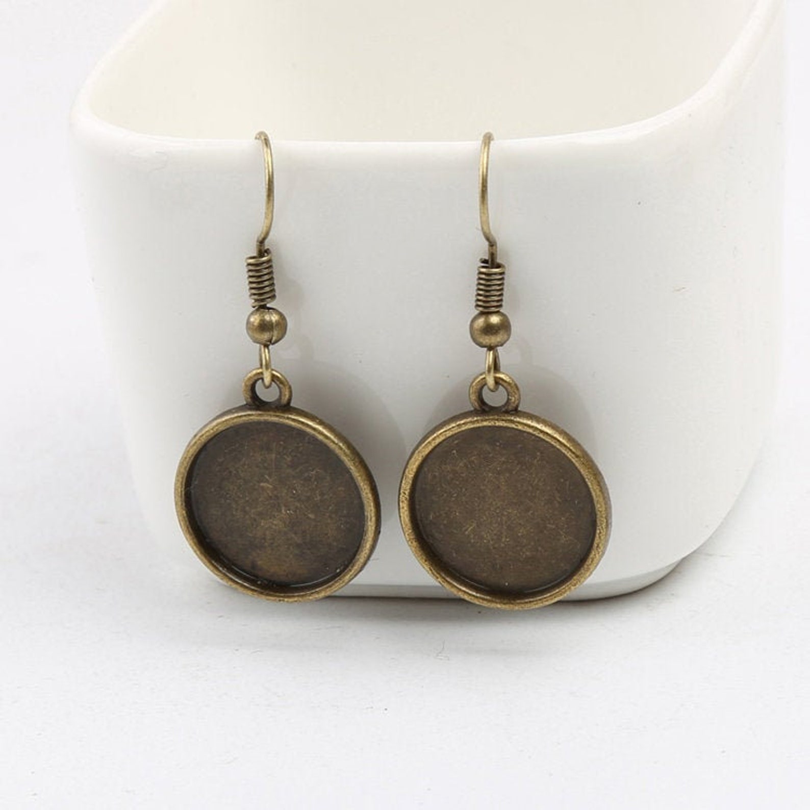 20pcs Alloy Bezel Earring Settings 8mm 25mm Earring Blanks Etsy