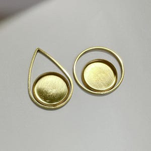 10 Stück Edelstahl 12mm Anhänger Rohling 12 mm Lünette Anhänger Basis Tabletts