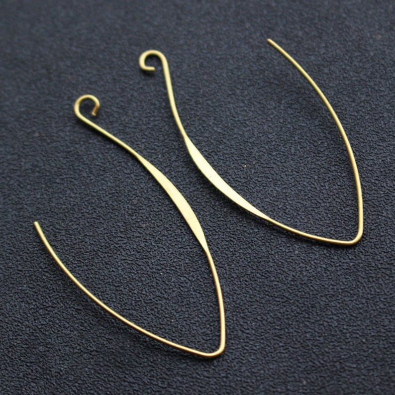 Hook Ear Wires material DIYFrench Hooks Earring 50pcs 50mm Raw Brass Earrings Hooks with Ball