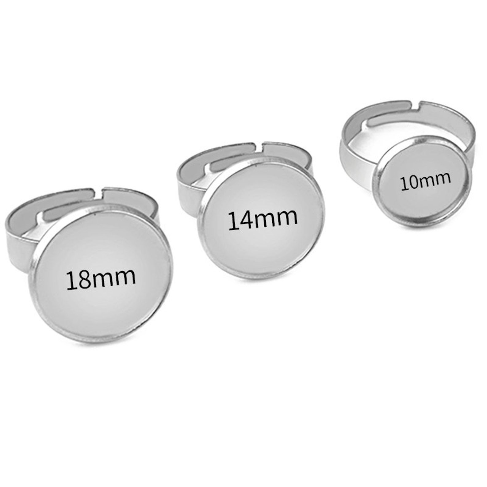 20pcs Stainless Steel Ring Blanks 8mm 10mm 14mm 16mm 20mm 25mm Etsy