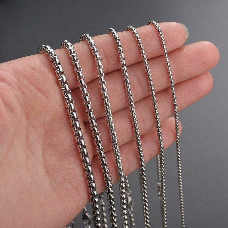 5pcs Stainless Steel 2MM 2.5MM 3MM Pearl Chains Bulk Chain Etsy