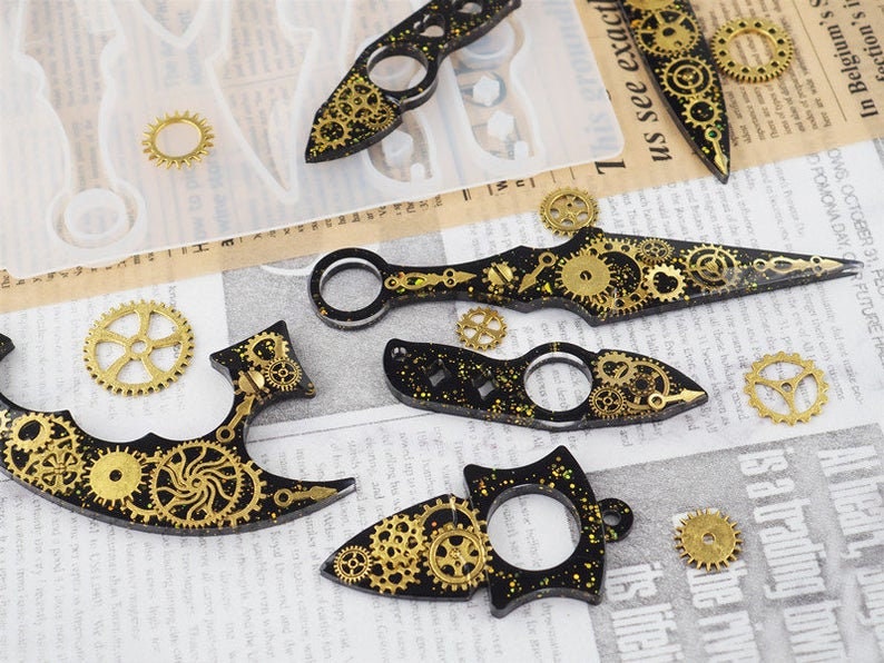 Keychain Resin Moldknife Self Defense Epoxy Casting Mold Key Etsy