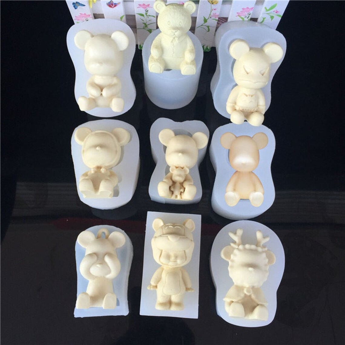 Bear Silicone Mold DIY Polymer Clay Mold Bear Silicone Etsy