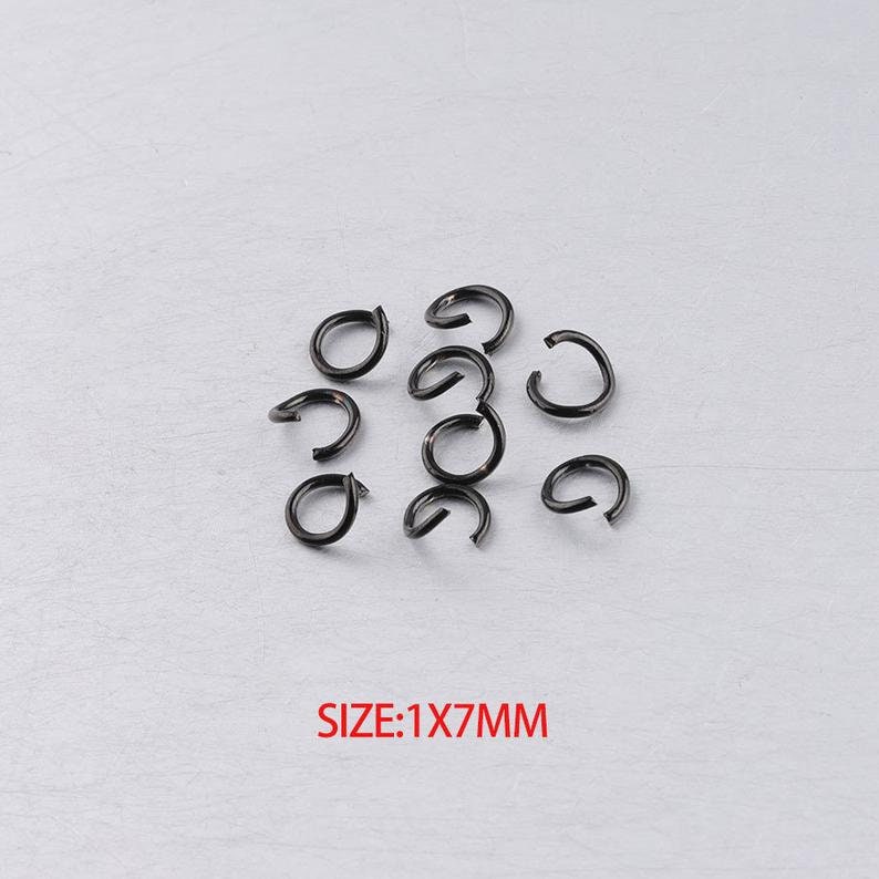 Sliver Gold Rose Gold Open Jump Ring Open Jump Ring 100pcs 1x7mm Stainless Steel Jump ring Adjustable Rings Jumprings
