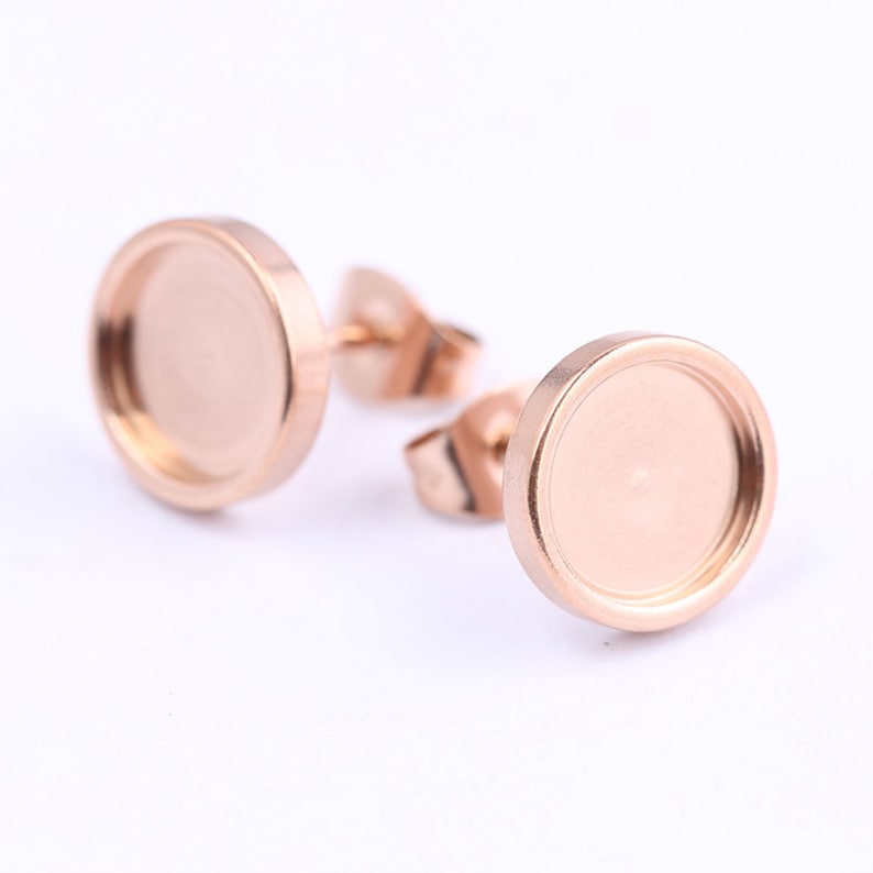 10 Mm Rhodium-Plated Sterling Silver Stud Earring | In Stock - Foto 7