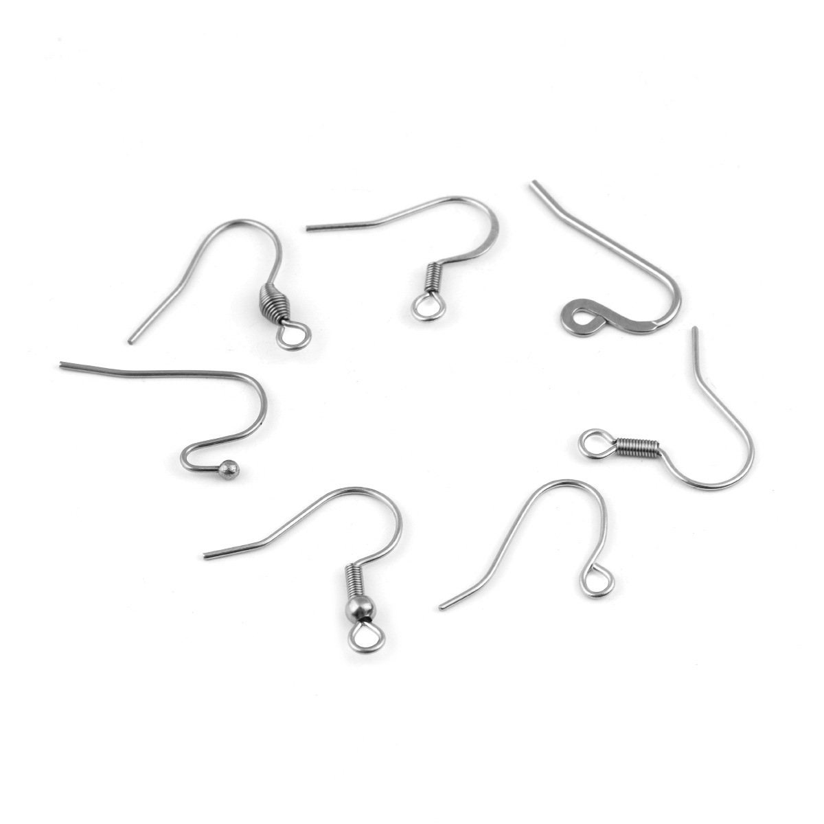 100pcs Stainless Steel Earring Hooks Ear Hook Wholesale Etsy