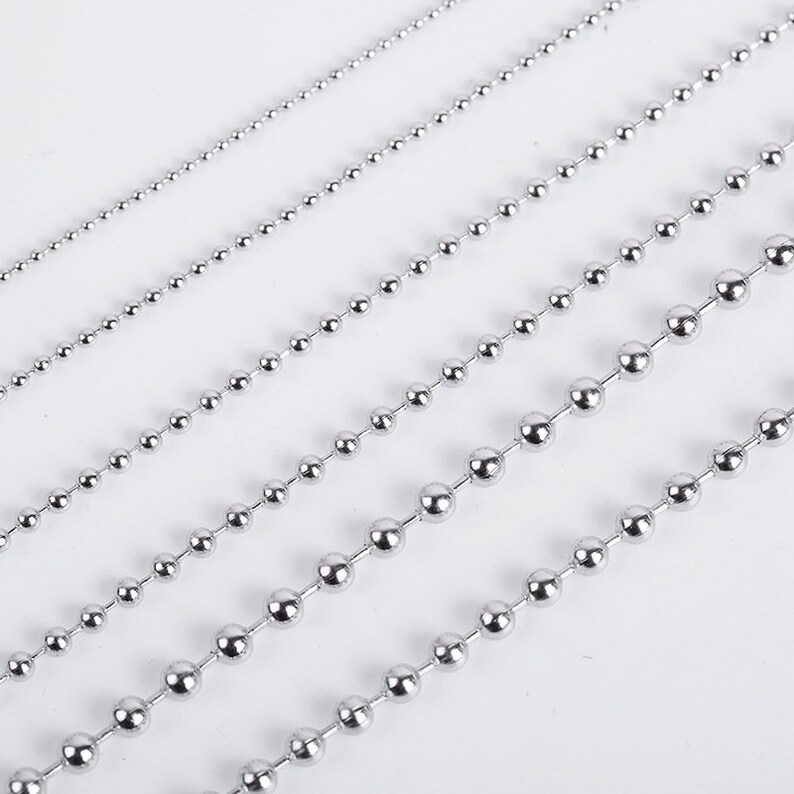 10m 39ft Stainless Steel Ball Bead Chains Bulk Chain Etsy