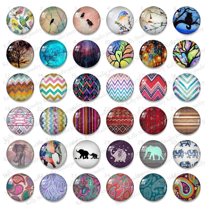 Handmade Photo Glass Cabochon Round Cabochons Image Glass - Etsy