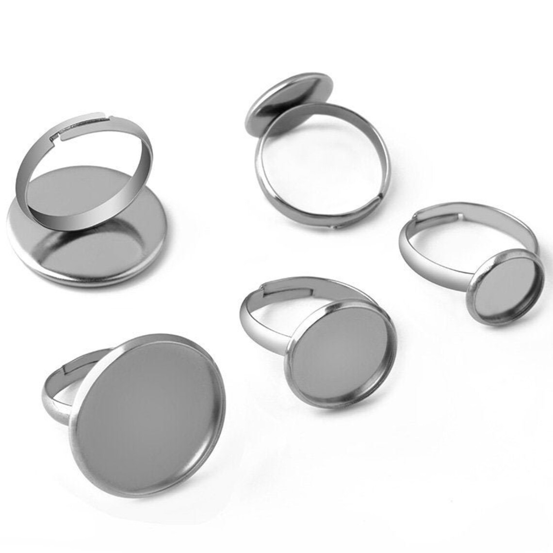 20pcs Stainless Steel Ring Blanks 8mm 10mm 14mm 16mm 20mm 25mm - Etsy