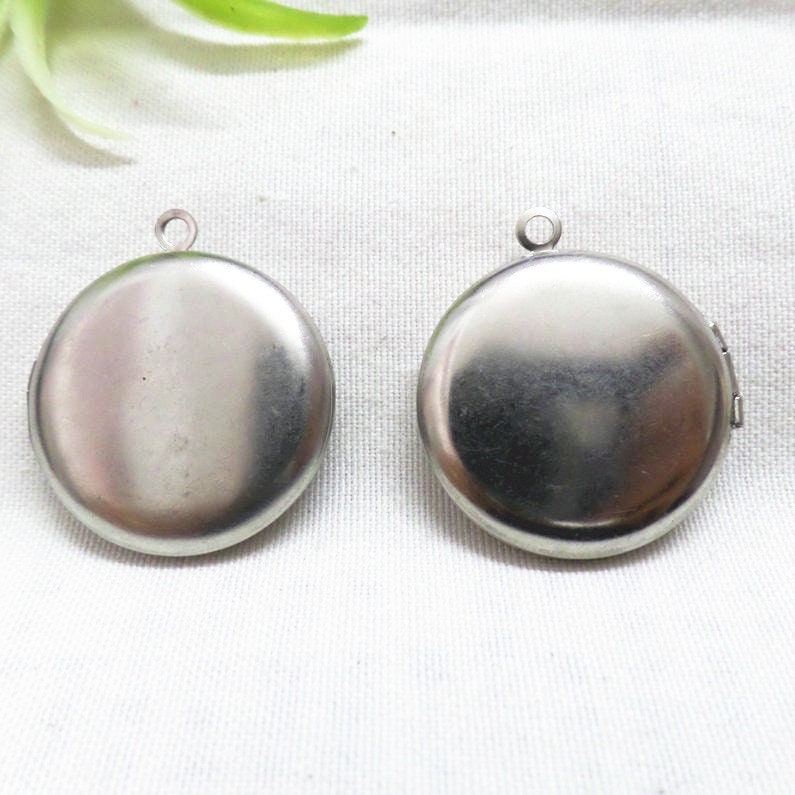 10pcs Stainless Steel  20mm 27mm 32mm Photo Locket Charm Pendant