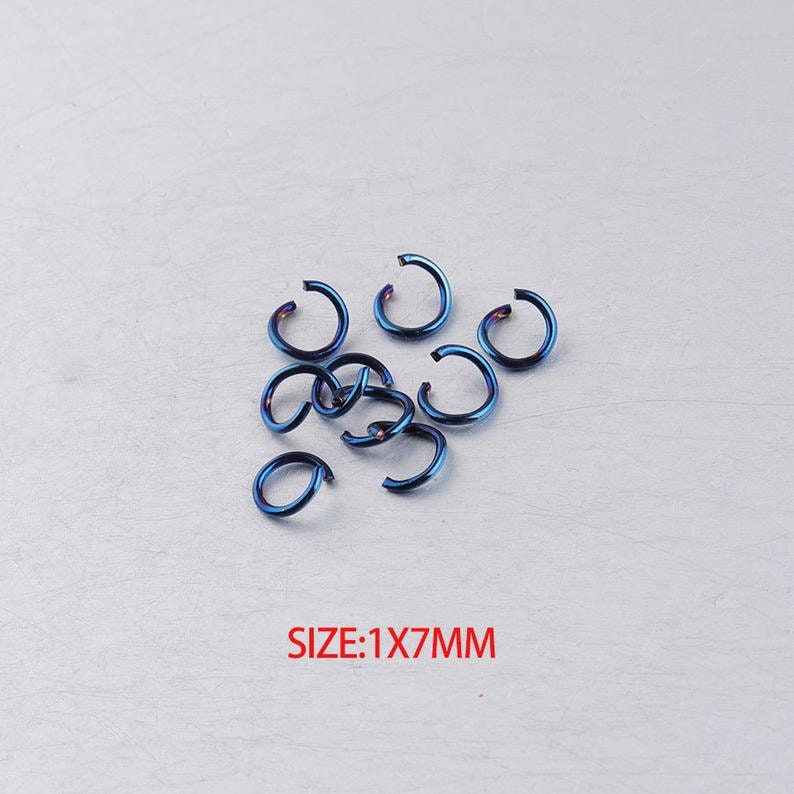 Sliver Gold Rose Gold Open Jump Ring Open Jump Ring 100pcs 1x7mm Stainless Steel Jump ring Adjustable Rings Jumprings