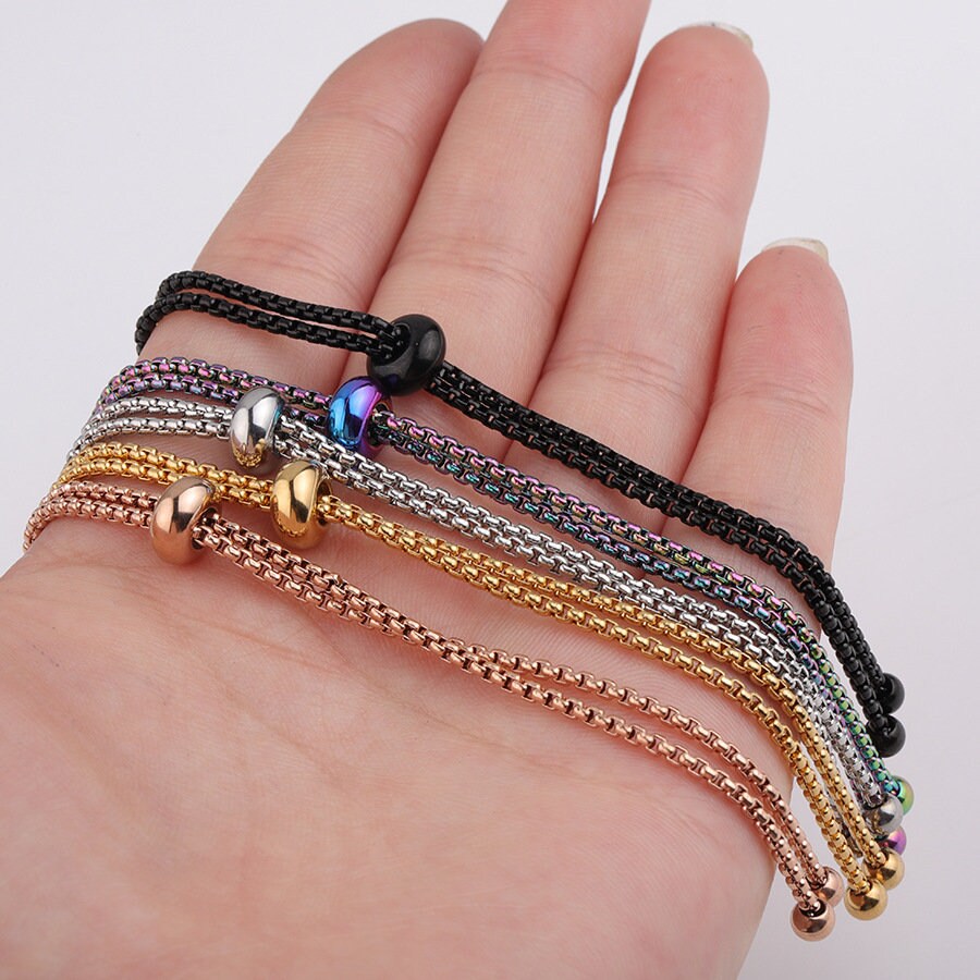 5pcs Stainless Steel Bracelet Chains Bulk Chain Stainless Etsy