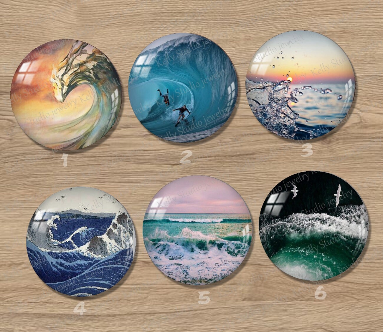 Handmade Photo Glass Cabochon Round cabochons Image Glass | Etsy