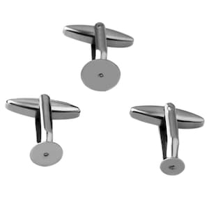 10pcs stainless steel Bezel Cufflinks blank , Cufflinks Settings 6mm 8mm 10mm Cufflinks Cabochon Base trays