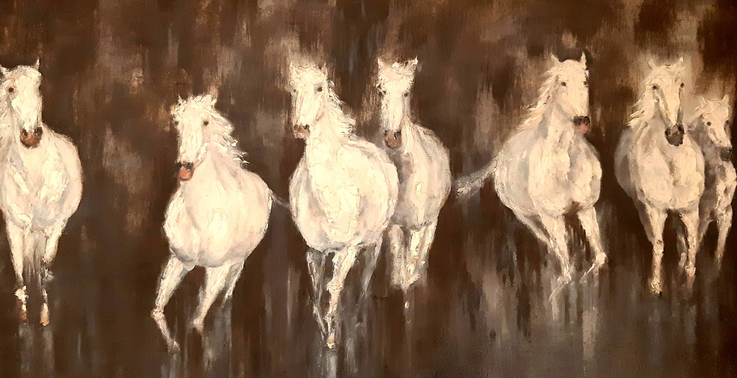 Horse Painting Black and white wall art Large original oil | Etsy